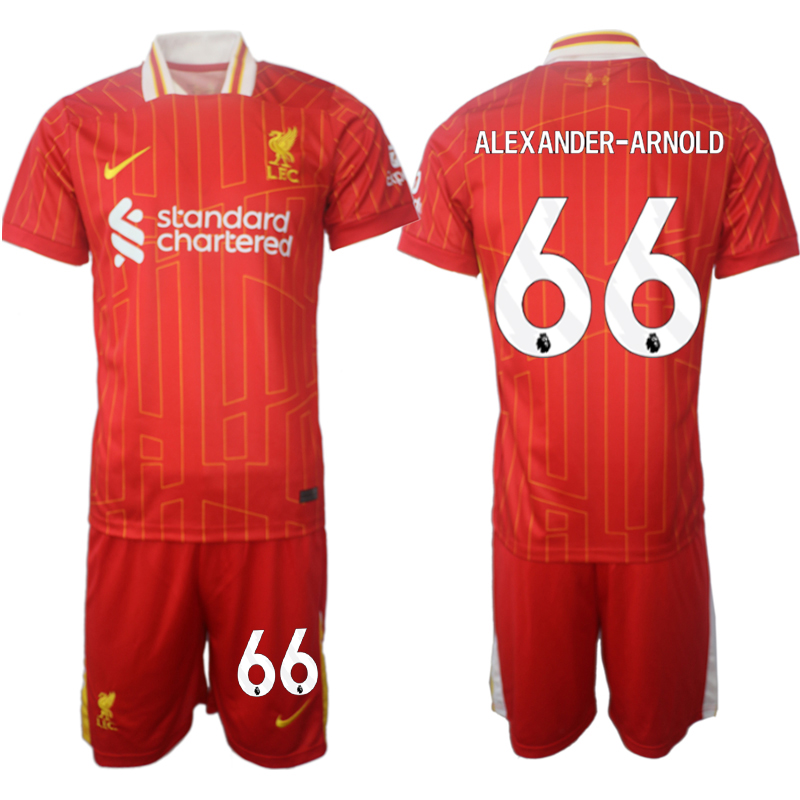 Men 2024-2025 Club Liverpool home red 66 Soccer Jersey